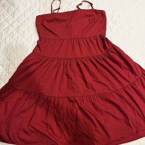 GAP burnt red square neck dress